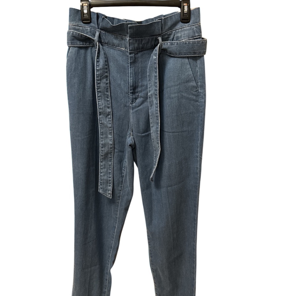 White House Black Market The Straight Ankle Denim Paperbag-Waist Jeans